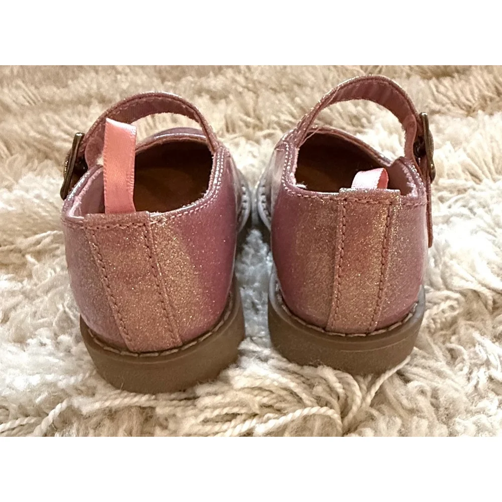 Toddler Old Navy Mary Janes Size 5 Pink Glitter Shoes